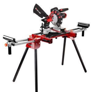 BAUMR-AG 210mm Mitre Compound Saw with Laser Guide Plus Stand Combo