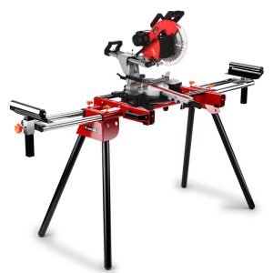 BAUMR-AG 305mm Double Bevel Sliding Mitre Compound Saw with Laser Guide Plus Stand Combo