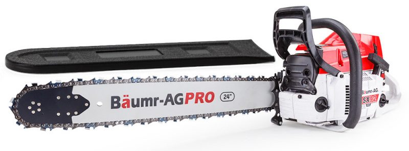 Baumr-AG Gas Commercial Chainsaw with 24 Inch Bar and E-Start Chain Saw